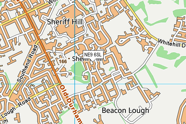 NE9 6SL map - OS VectorMap District (Ordnance Survey)