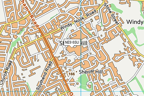 NE9 6SU map - OS VectorMap District (Ordnance Survey)
