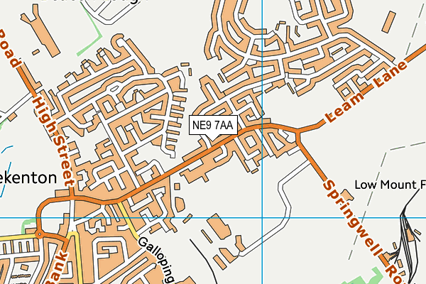 Fell Dyke Community Primary School map (NE9 7AA) - OS VectorMap District (Ordnance Survey)