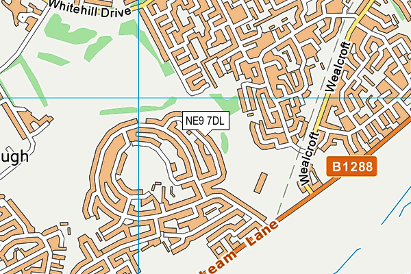 NE9 7DL map - OS VectorMap District (Ordnance Survey)