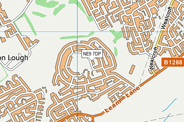 NE9 7DP map - OS VectorMap District (Ordnance Survey)
