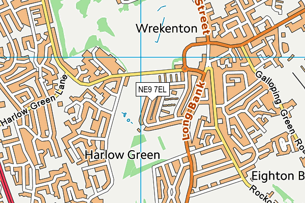 NE9 7EL map - OS VectorMap District (Ordnance Survey)