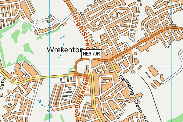 NE9 7JR map - OS VectorMap District (Ordnance Survey)