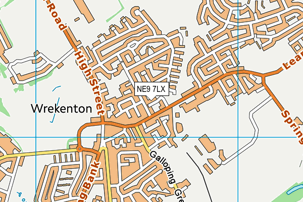 NE9 7LX map - OS VectorMap District (Ordnance Survey)