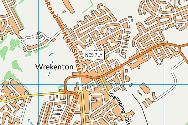 NE9 7LY map - OS VectorMap District (Ordnance Survey)