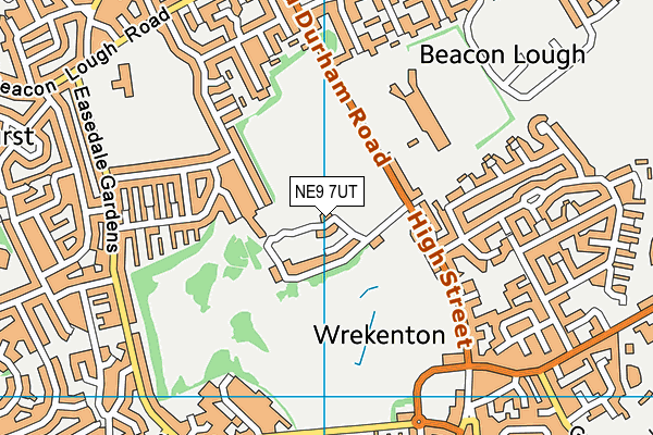 NE9 7UT map - OS VectorMap District (Ordnance Survey)