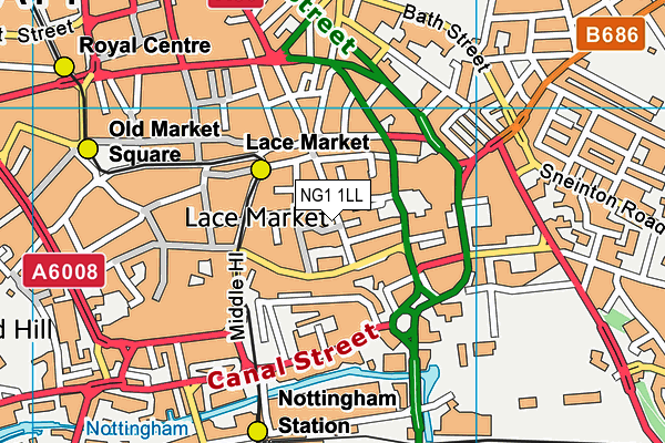 Map of THE NOTTINGHAM BREW HOUSE LIMITED at district scale