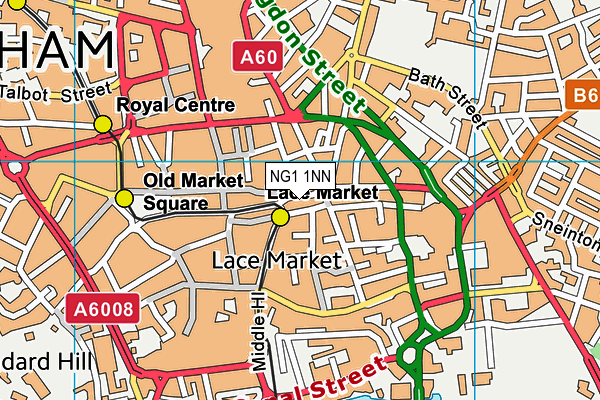 NG1 1NN map - OS VectorMap District (Ordnance Survey)