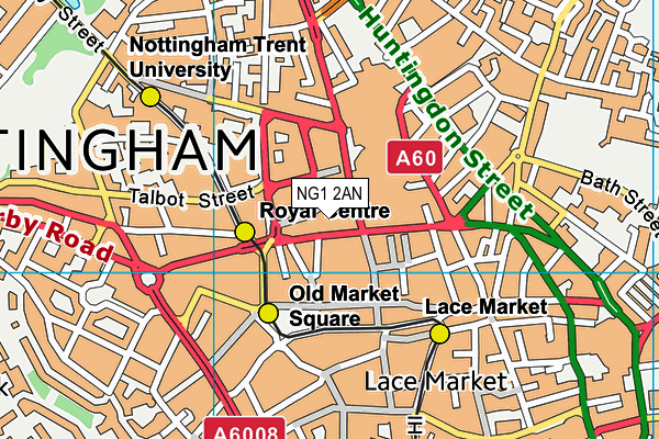 NG1 2AN map - OS VectorMap District (Ordnance Survey)