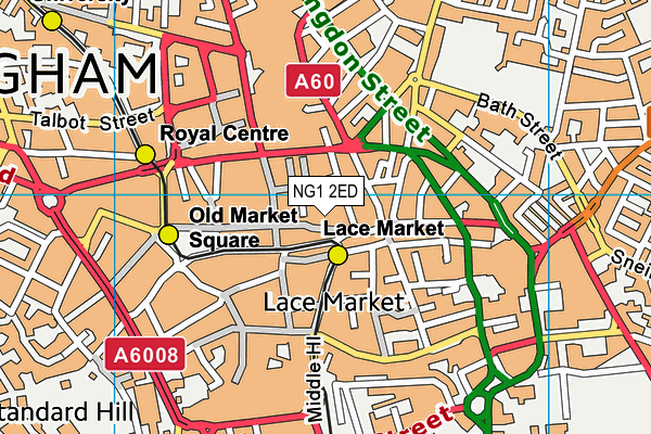 NG1 2ED map - OS VectorMap District (Ordnance Survey)