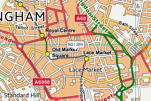 NG1 2EH map - OS VectorMap District (Ordnance Survey)