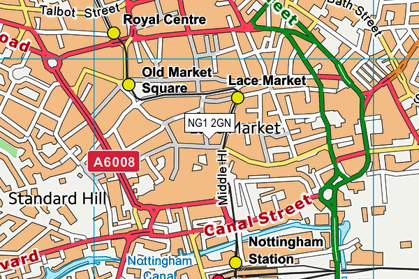 NG1 2GN map - OS VectorMap District (Ordnance Survey)