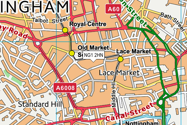 NG1 2HN map - OS VectorMap District (Ordnance Survey)