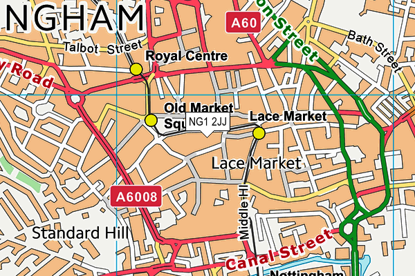 NG1 2JJ map - OS VectorMap District (Ordnance Survey)