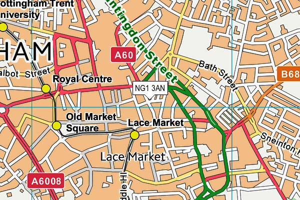 NG1 3AN map - OS VectorMap District (Ordnance Survey)