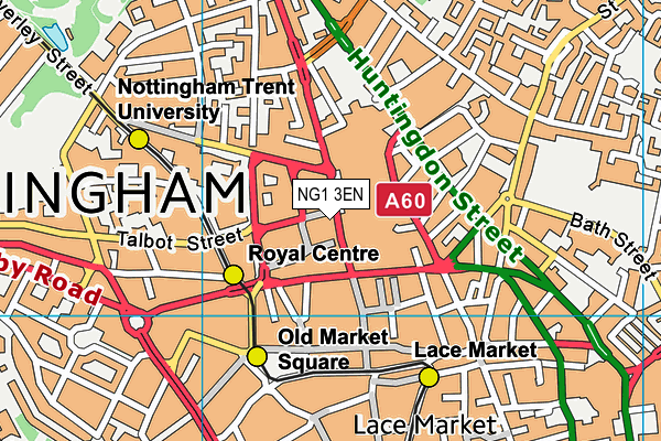 NG1 3EN map - OS VectorMap District (Ordnance Survey)