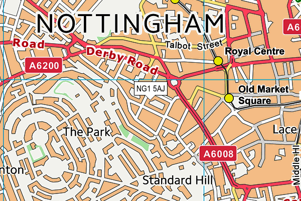 NG1 5AJ map - OS VectorMap District (Ordnance Survey)