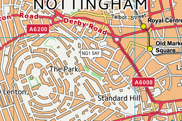 NG1 5AY map - OS VectorMap District (Ordnance Survey)