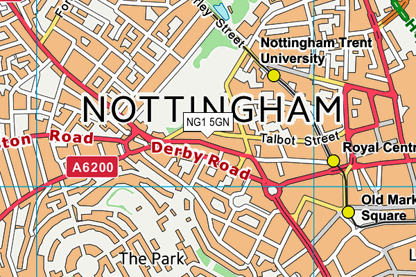 NG1 5GN map - OS VectorMap District (Ordnance Survey)