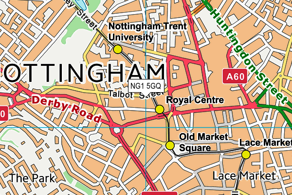 NG1 5GQ map - OS VectorMap District (Ordnance Survey)