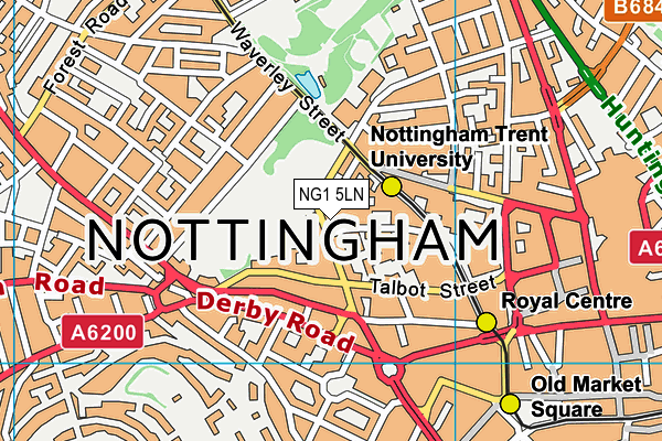 NG1 5LN map - OS VectorMap District (Ordnance Survey)