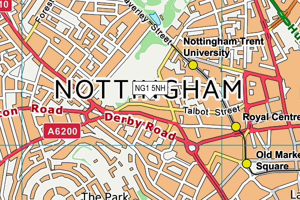 NG1 5NH map - OS VectorMap District (Ordnance Survey)