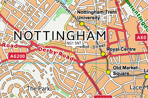 NG1 5NT map - OS VectorMap District (Ordnance Survey)