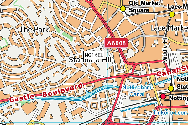 NG1 6EL map - OS VectorMap District (Ordnance Survey)