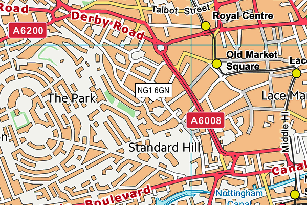 Map of NG2 TRIANGLE CAR PARK MANAGEMENT COMPANY LIMITED at district scale