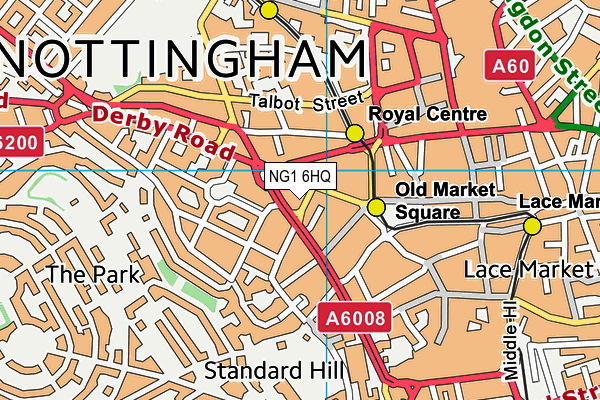 NG1 6HQ map - OS VectorMap District (Ordnance Survey)