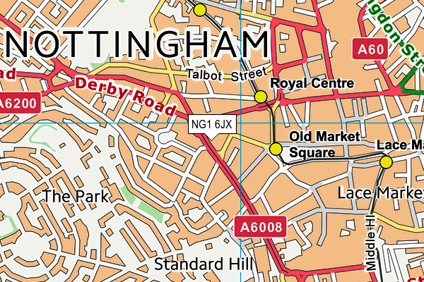 NG1 6JX map - OS VectorMap District (Ordnance Survey)