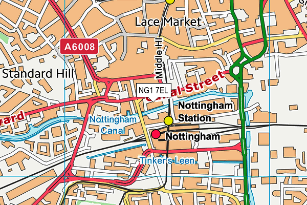 NG1 7EL map - OS VectorMap District (Ordnance Survey)