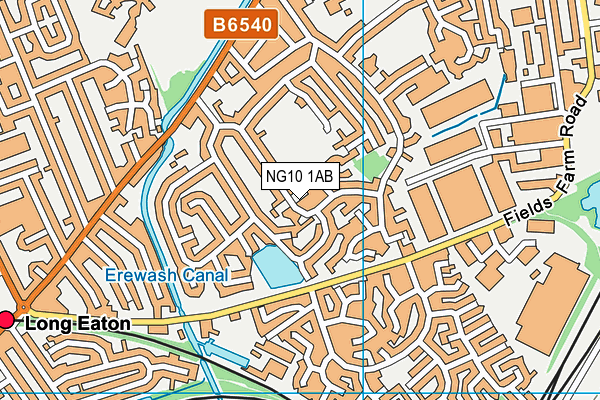 NG10 1AB map - OS VectorMap District (Ordnance Survey)