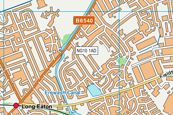 NG10 1AD map - OS VectorMap District (Ordnance Survey)