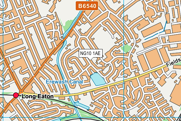 NG10 1AE map - OS VectorMap District (Ordnance Survey)