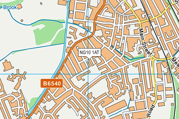 NG10 1AT map - OS VectorMap District (Ordnance Survey)