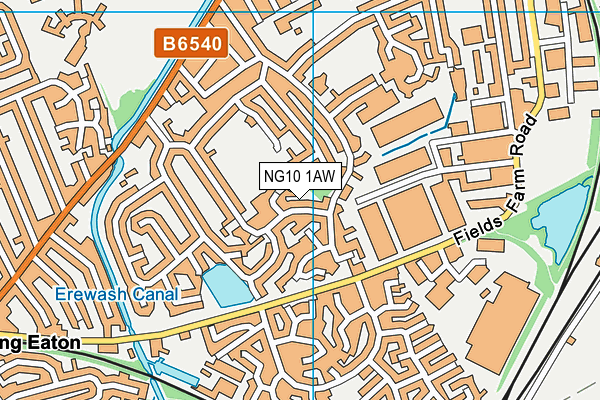 NG10 1AW map - OS VectorMap District (Ordnance Survey)