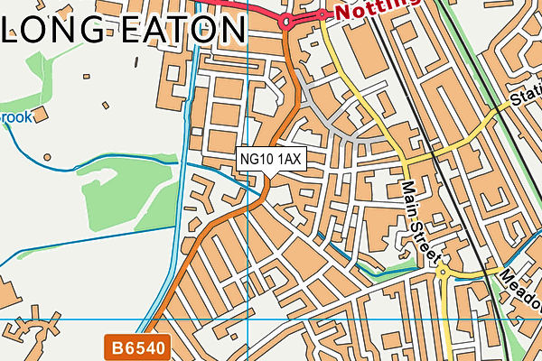 NG10 1AX map - OS VectorMap District (Ordnance Survey)