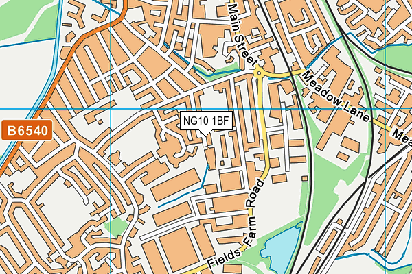 NG10 1BF map - OS VectorMap District (Ordnance Survey)