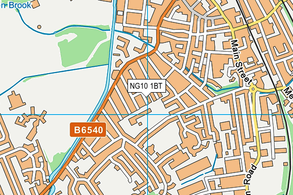 NG10 1BT map - OS VectorMap District (Ordnance Survey)