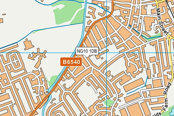NG10 1DB map - OS VectorMap District (Ordnance Survey)