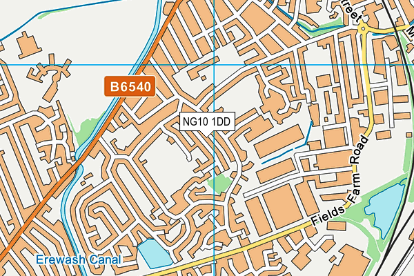 NG10 1DD map - OS VectorMap District (Ordnance Survey)