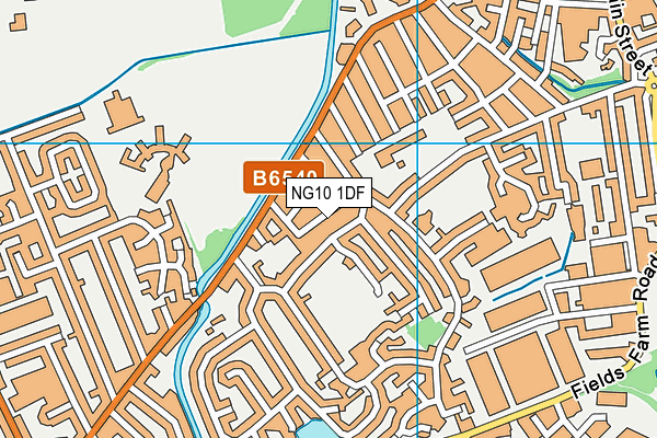 NG10 1DF map - OS VectorMap District (Ordnance Survey)