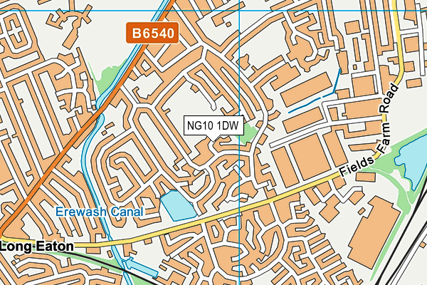 NG10 1DW map - OS VectorMap District (Ordnance Survey)