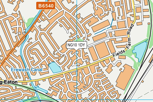 NG10 1DY map - OS VectorMap District (Ordnance Survey)