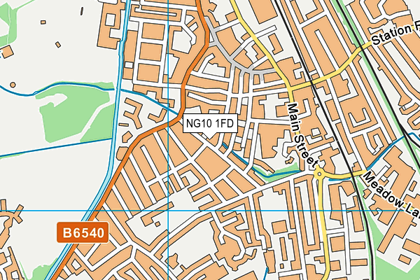 NG10 1FD map - OS VectorMap District (Ordnance Survey)