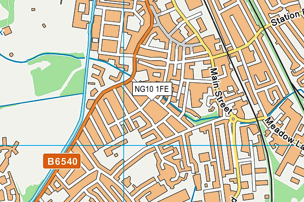 NG10 1FE map - OS VectorMap District (Ordnance Survey)