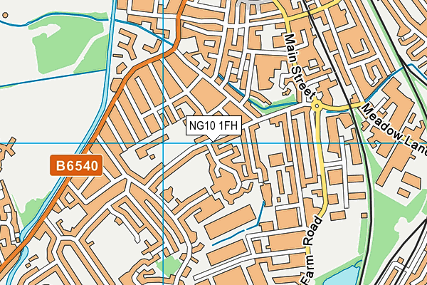 NG10 1FH map - OS VectorMap District (Ordnance Survey)