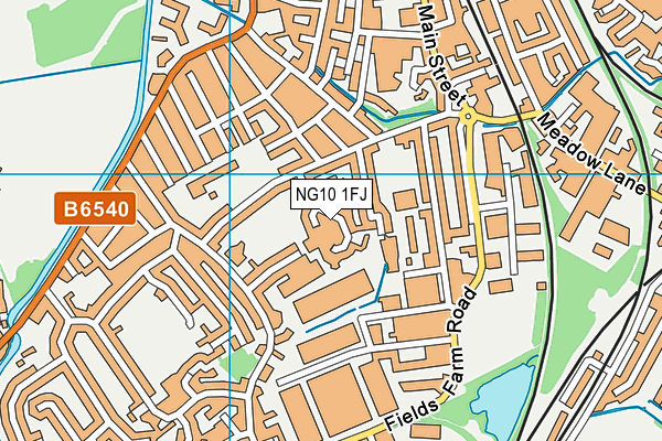 NG10 1FJ map - OS VectorMap District (Ordnance Survey)