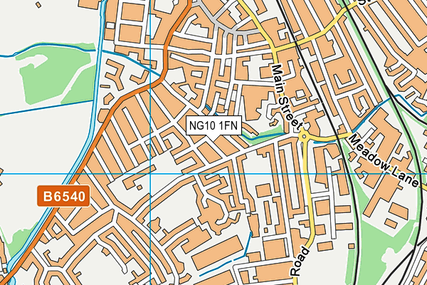 NG10 1FN map - OS VectorMap District (Ordnance Survey)